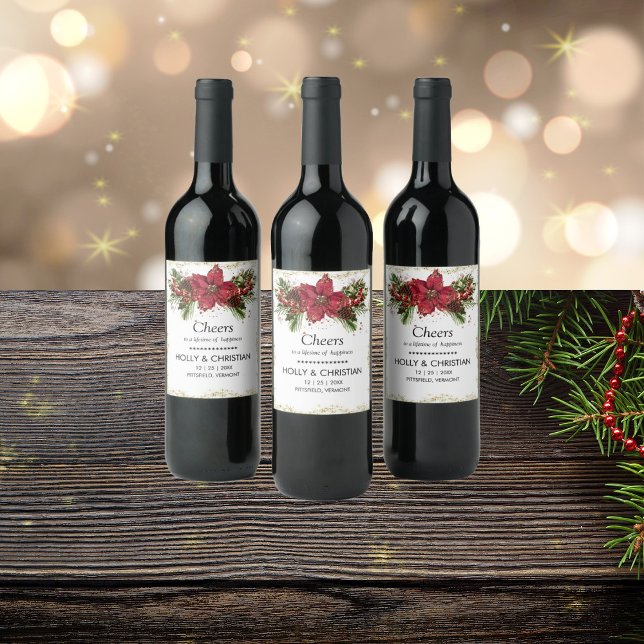 Rótulos de garrafas de vinho de Natal espumante (Criador carregado)