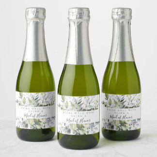 Rótulos de garrafas de vinho espumante Eucalyptus 