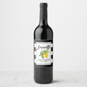 Rótulos de Limão de Limoncello com Faixa de Esco