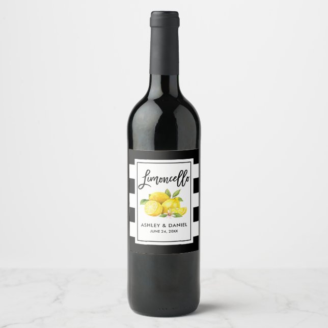 Rótulos de Limões Limoncello com Dispersão de Esco (Frente)