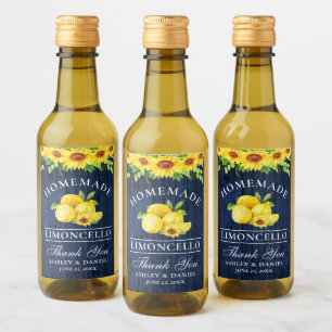 Rótulos De Mini Garrafas De Madeira Azul Limoncel