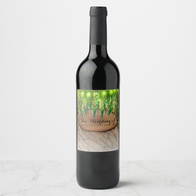 RÓTULOS DE VINHO COM IMPRESSÃO DE FOLHAS E ANIMAIS (Frente)