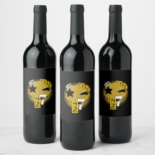 Rótulos de Vinho Cool Six Seven! (Garrafas)
