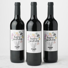 Rótulos de vinho de aniversário