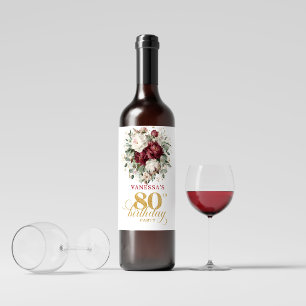 Rótulos de Vinho de Aniversário de 80 anos Designe