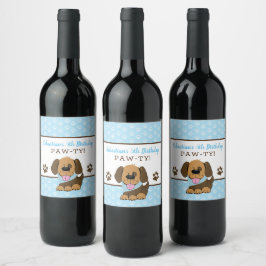 Rótulos De Vinho De Cão-De-Cachorro Castanho