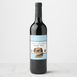 Rótulos De Vinho De Cão-De-Cachorro Castanho