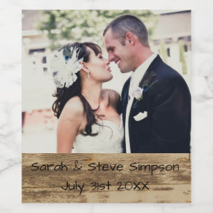 Rótulos de Vinho de Imagem de Data de Casamento