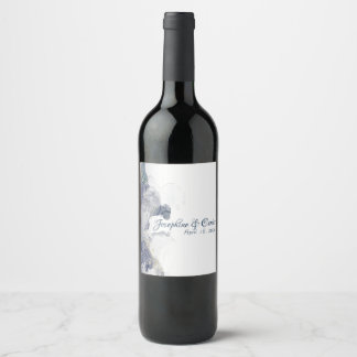 Rótulos de Vinho de Noite de Tinta e Ouro Casament