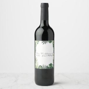 Rótulos de Vinho de Plantas Tropicais Botânica Fol
