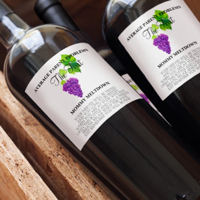 Rótulos de Vinho de Presente para Mãe Recém-Chegad (Criador carregado)