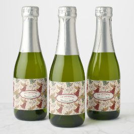 Rótulos de Vinho Espumante de Natal Vintage com An