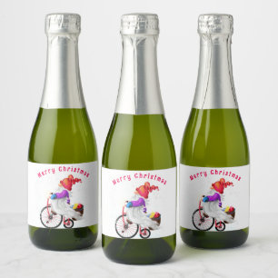Rótulos de Vinho Espumante do Gnome de Natal