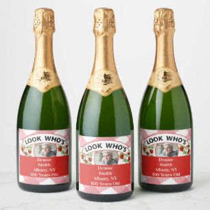 Rótulos de Vinho Espumante para 100º Aniversário -