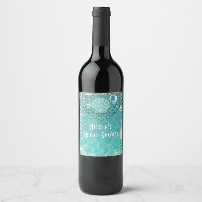 Rótulos de vinho Estrela do Mar Encantada Azul-pet (Frente)