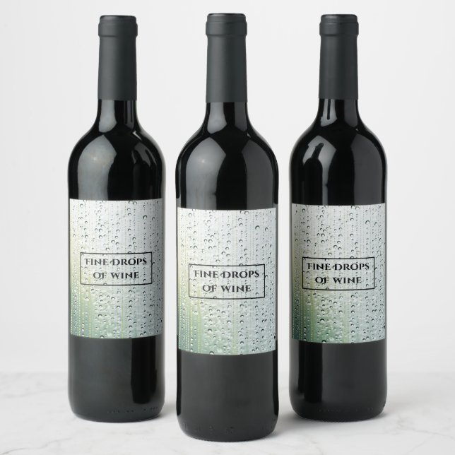 rótulos de vinho gotas de água personalizadas (Garrafas)