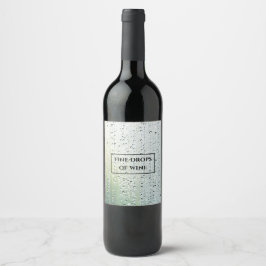 rótulos de vinho gotas de água personalizadas