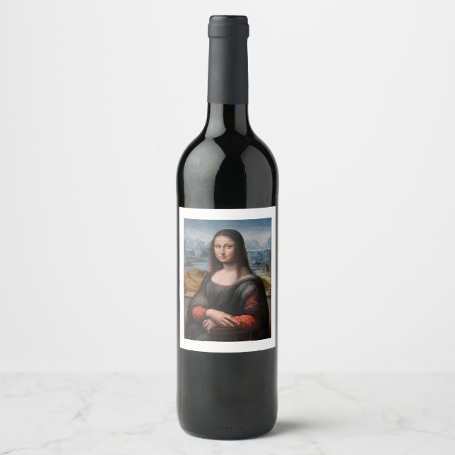 Rótulos de vinho Mona Lisa ou de vinho espumante (Frente)