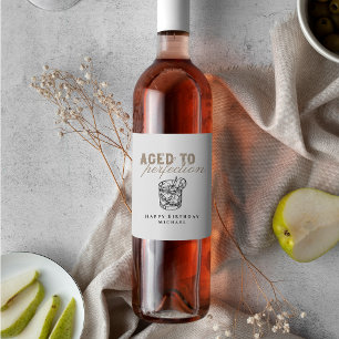 Rótulos de Vinho para Festa de Aniversário Envelhe