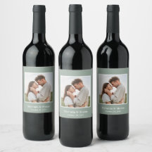 Rótulos de Vinho para Festa de Encontro com Foto e