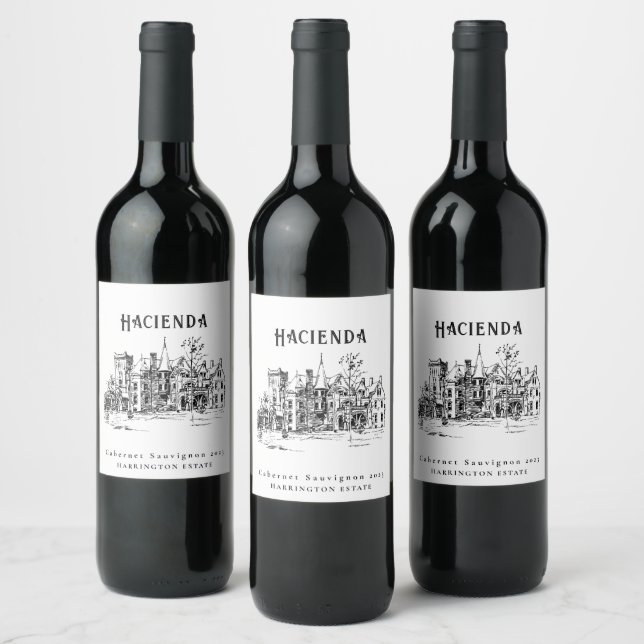 Rótulos de Vinho Personalizados Mockup Estate (Garrafas)