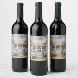 rótulos de vinho personalizados vintage para casa