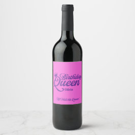 Rótulos de Vinho Rainha de Aniversário