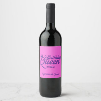 Rótulos de Vinho Rainha de Aniversário