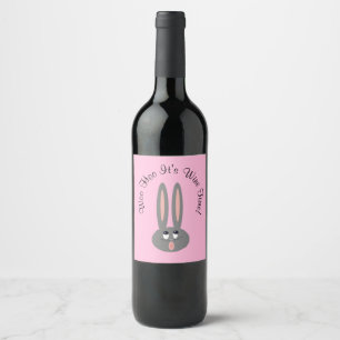 Rótulos de Vinho Rosa Personalizados da Páscoa Eng