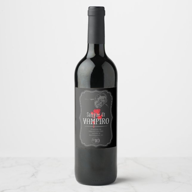 Rótulos de vinho Sangue di Vampiro (Frente)