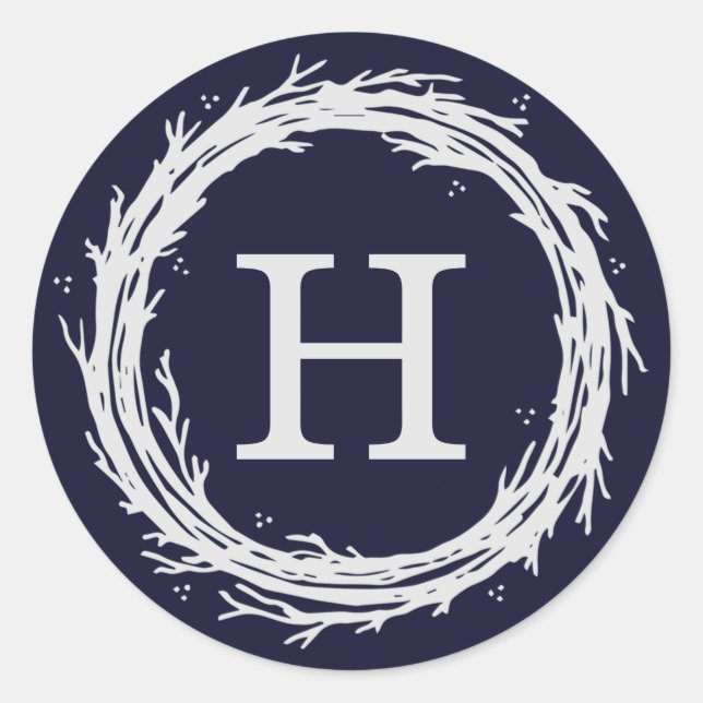 Rótulos do adesivo de Feriado de Verruga Monograma (Frente)