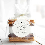 Rótulos do adesivo do Kit de Favoritos da Festa de<br><div class="desc">As etiquetas de adesivos do nosso 'mores' contêm habilidades marshmallow com inscrições elegantes para a etiqueta perfeita em presentes para levar para casa para a sua festa ou evento de casamento.</div>