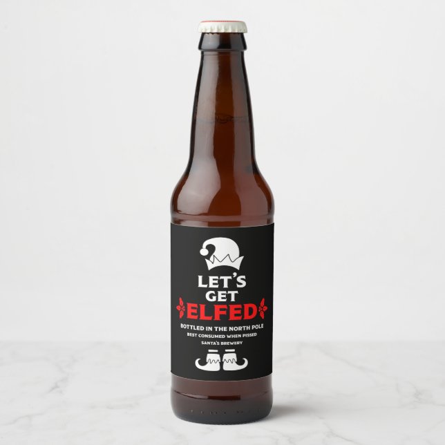 Rótulos Engraçados de Cerveja de Natal (Frente)