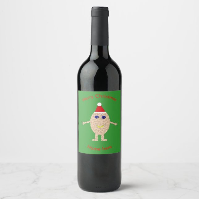 Rótulos Engraçados De Garrafas De Natal (Frente)