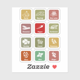 Rótulos Herb & Spice Jar para o seu adesivo de Pan