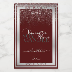 Rótulos Noble Burgundy e Silver Product Packaging