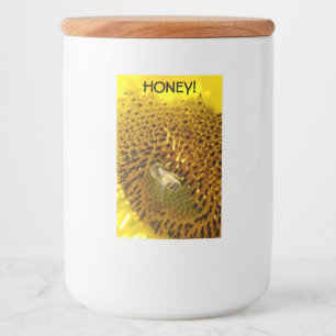 Rótulos Para Comida Abelhas de mel em girassol