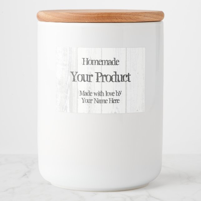 Rótulos Para Comida Boião de modelo para latas de madeira de vinificaç (Frente)