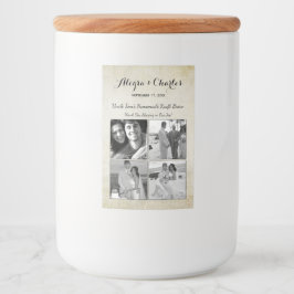 Rótulos Para Comida Casamento de Colagem de Fotos Personalizada da Vin