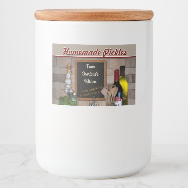 Rótulos Para Comida Da Cozinha de... (personalizável) (Frente)