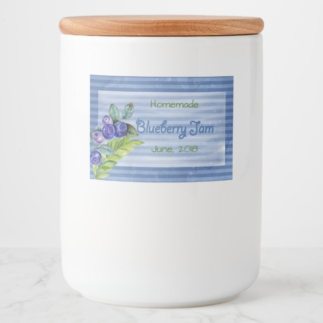 Rótulos Para Comida Emperramento de mirtilo (Frente)