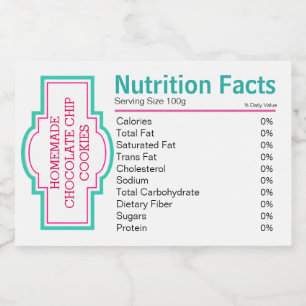 Rótulos Para Comida Fatos Nutricionais