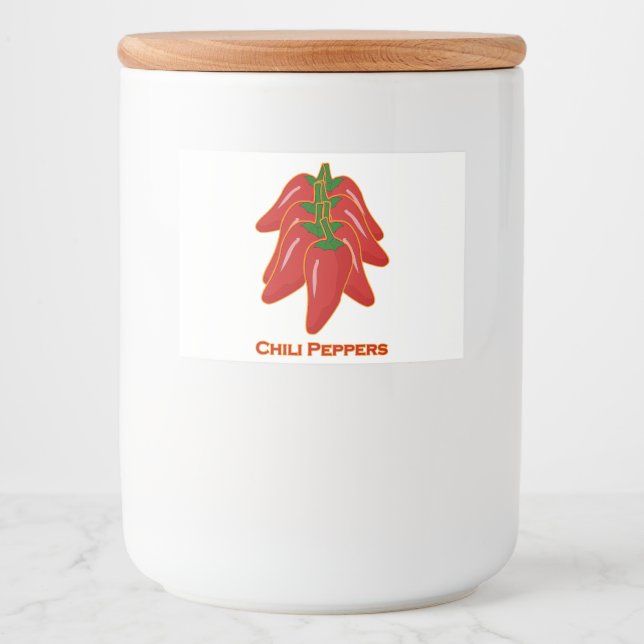 Rótulos Para Comida Pimentos Red Chili (Frente)