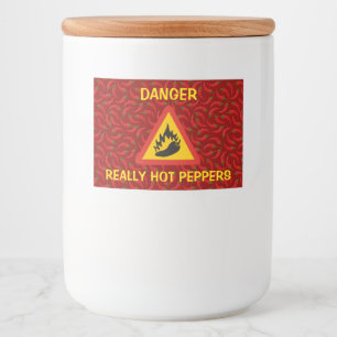 Rótulos Para Comida Sinal do perigo do pimento