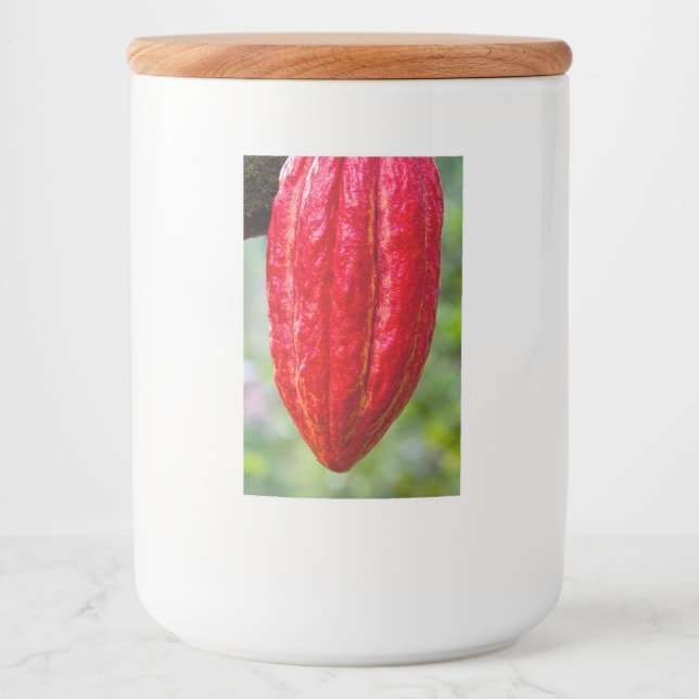 Rótulos Para Comida vermelho de cacau (Frente)