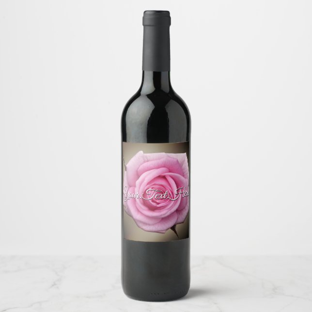 Rótulos Personalizados de Garrafa de Rosa (Frente)