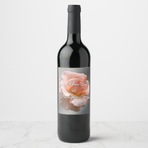 Rótulos Personalizados de Garrafa de Rosa Selvagem