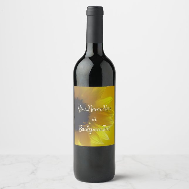 Rótulos Personalizados De Garrafas De Girassol (Frente)