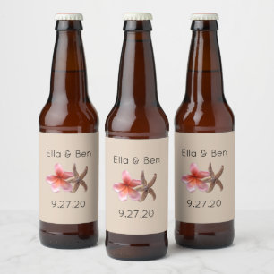 Rótulos Personalizados de Plumeria para Garrafas d