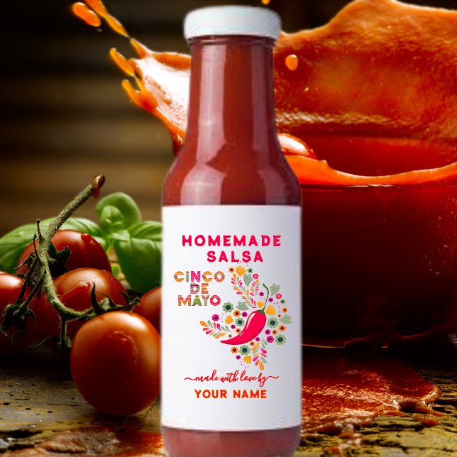 Rótulos Personalizados de Salsa para Salsa Caseira (Criador carregado)